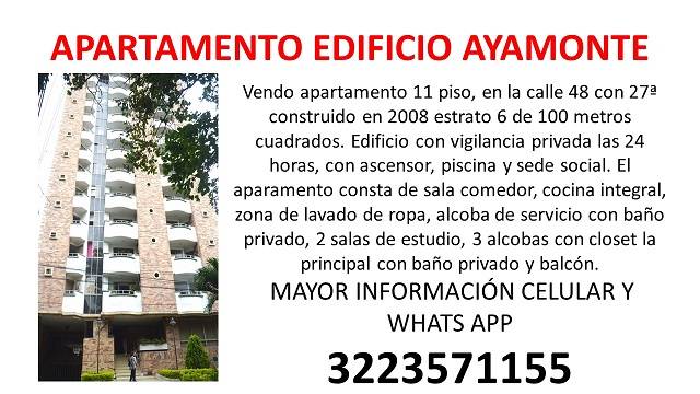 Apartamento edificio Ayamonte calle 48 con 27ª Bucaramanga