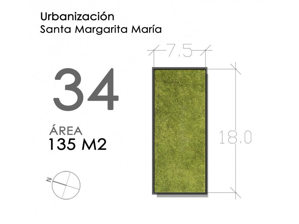 (LOTE #34) URBANIZACIÓN SANTA MARGARITA MARÍA