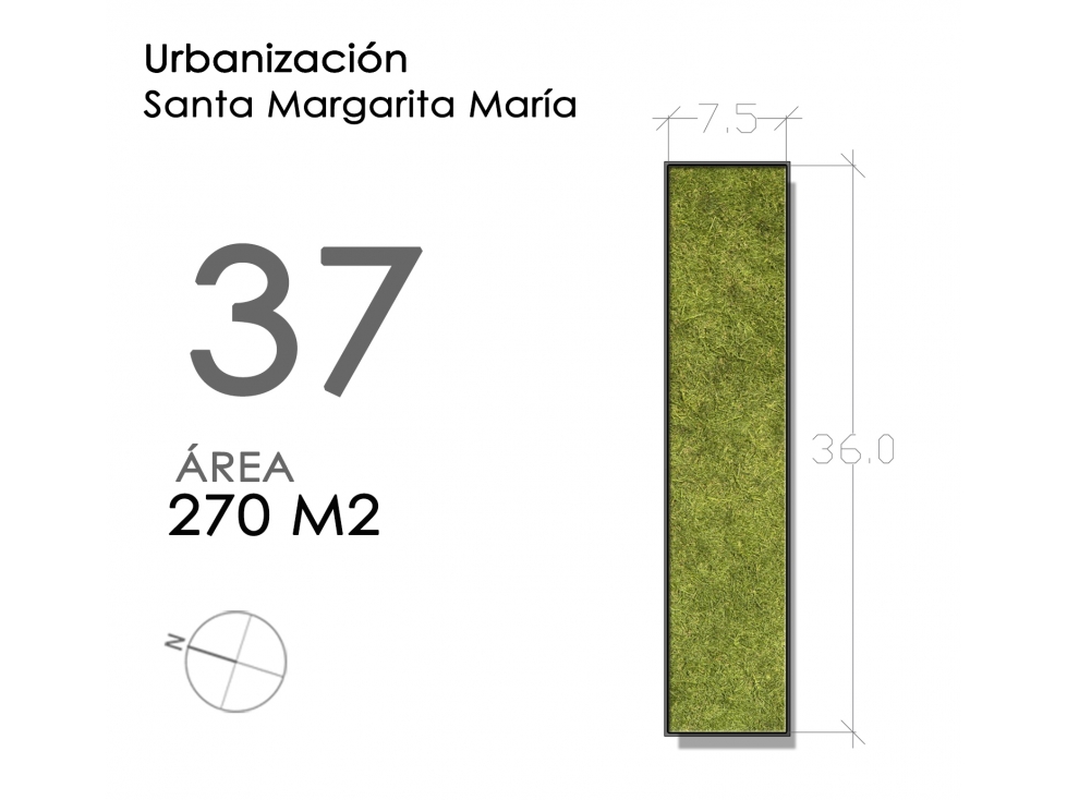 (LOTE #37) URBANIZACIÓN SANTA MARGARITA MARÍA