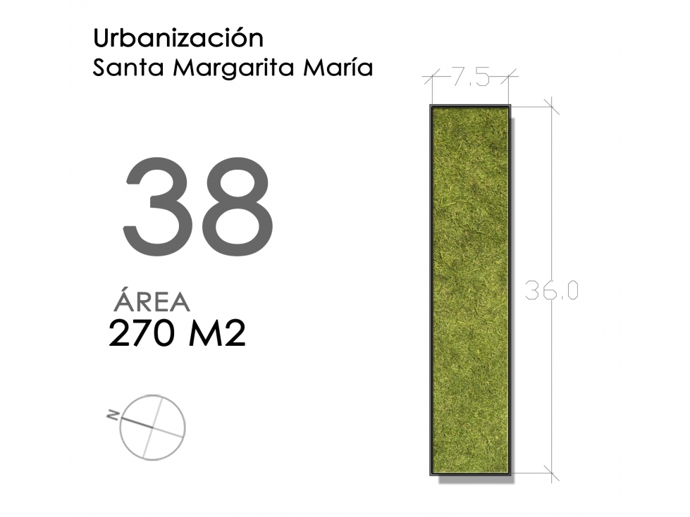 (LOTE #38) URBANIZACIÓN SANTA MARGARITA MARÍA