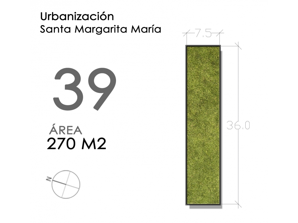 (LOTE #39) URBANIZACIÓN SANTA MARGARITA MARÍA