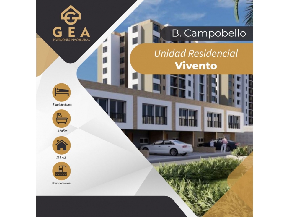 PROYECTO - GEA Vende Casa en Conjunto Residencial Vivento - Campobello